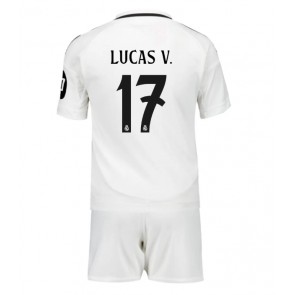 Real Madrid Lucas Vazquez #17 Domaci Dres za Dječji 2024-25 Kratak Rukavima (+ kratke hlače)